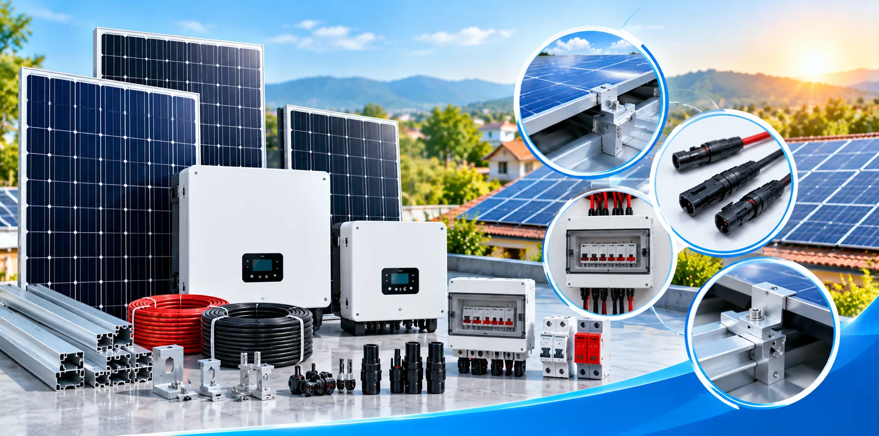 Phụ kiện, linh kiện điện mặt trời